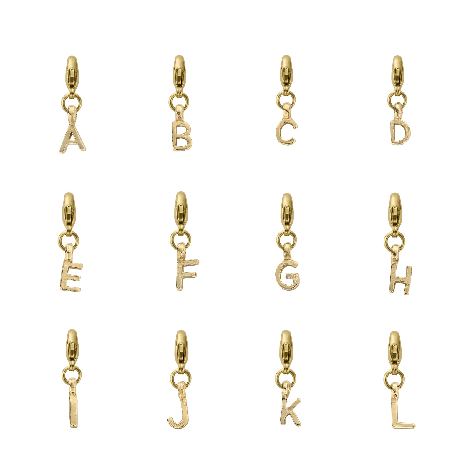 Gold Mini Alphabet Lobster Charm