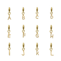 Gold Mini Alphabet Lobster Charm
