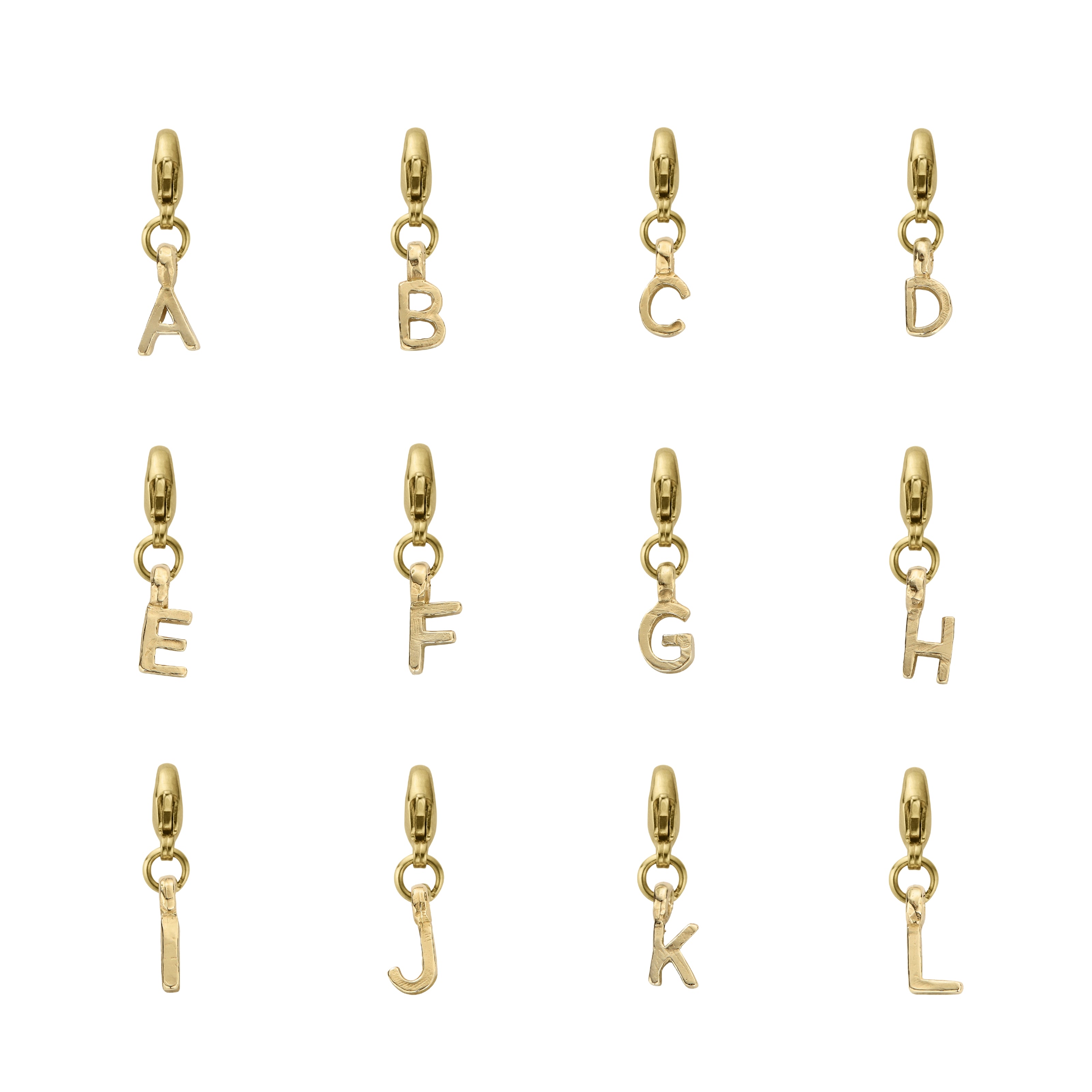 Gold Mini Alphabet Lobster Charm