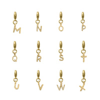 Gold Mini Alphabet Lobster Charm