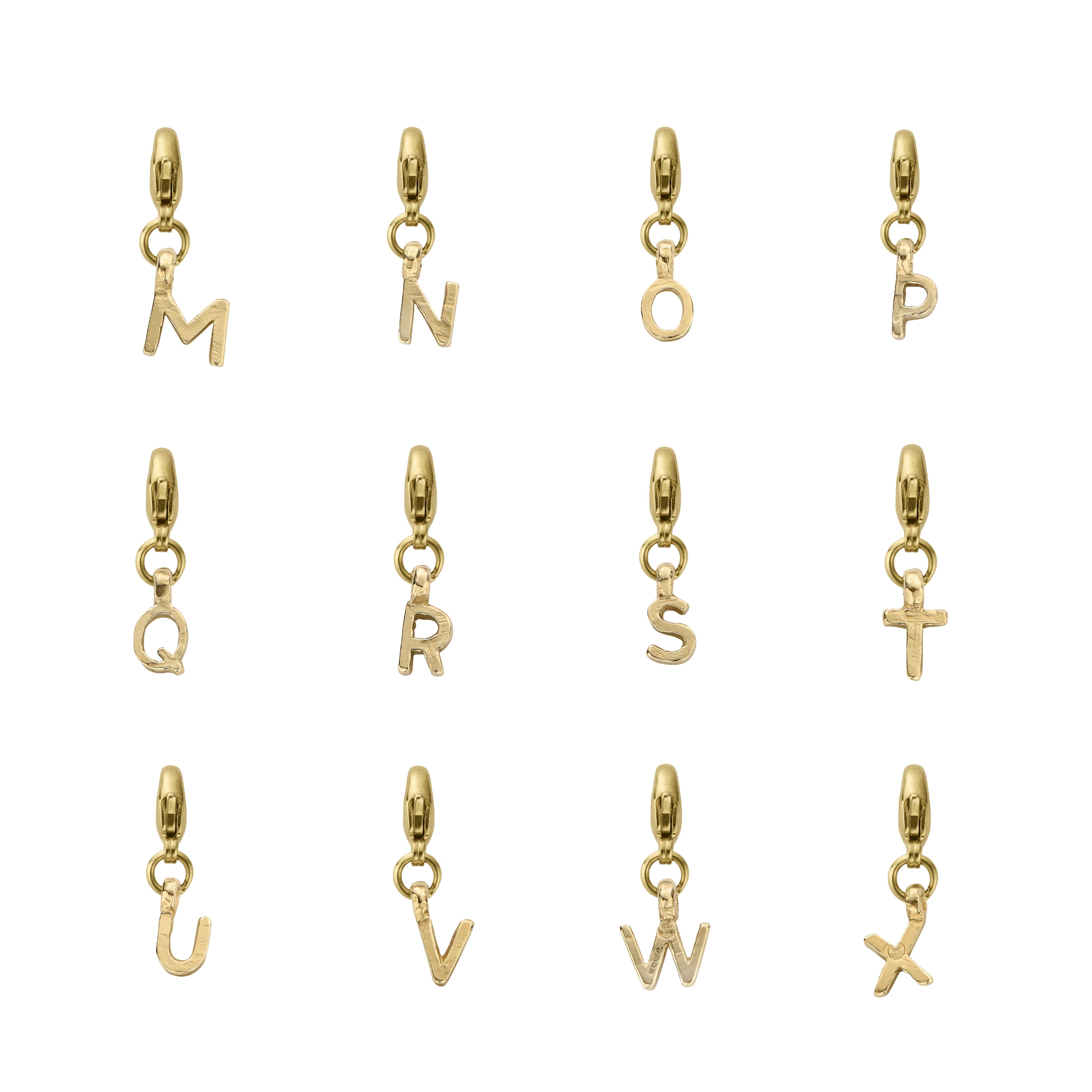 Gold Mini Alphabet Lobster Charm