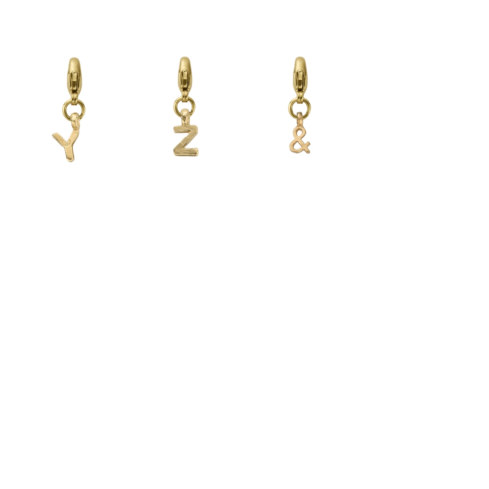 Gold Mini Alphabet Lobster Charm
