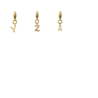 Gold Mini Alphabet Lobster Charm