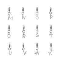 Silver Mini Alphabet Lobster Charm