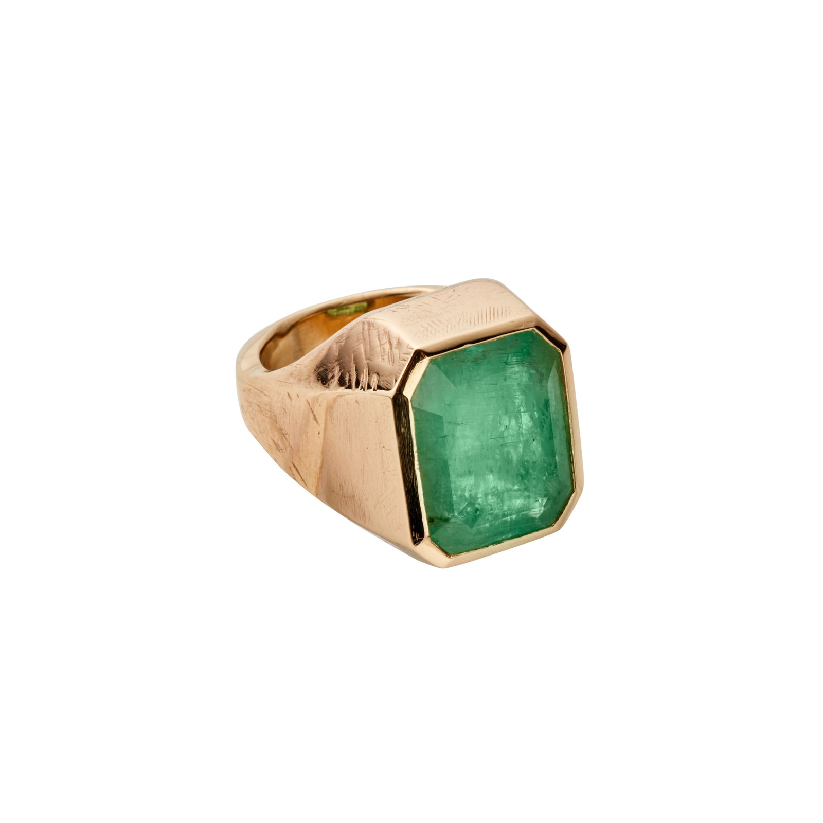 AUGUST Gold Emerald Ring
