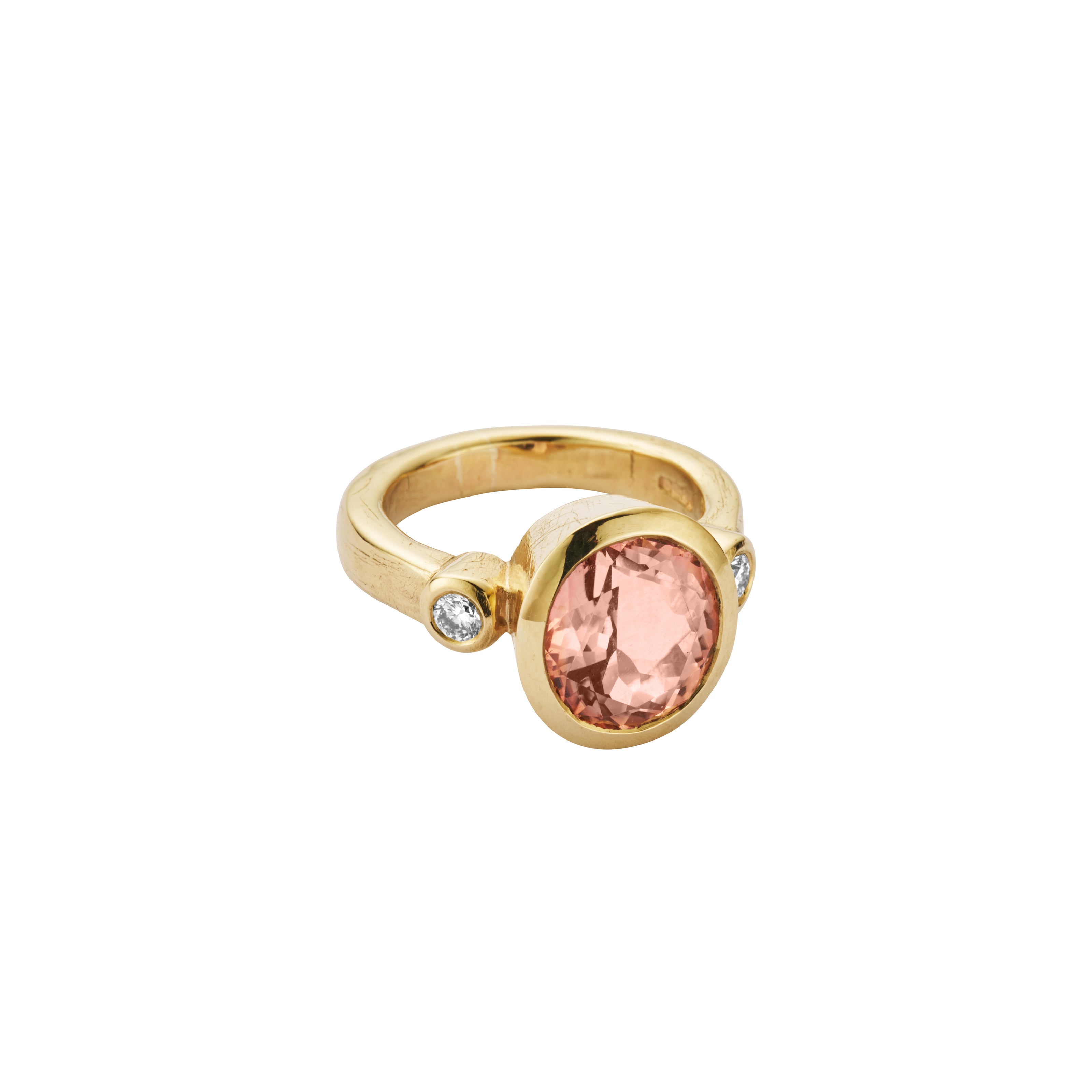 BELLE Gold Pink Tourmaline & Diamond Ring