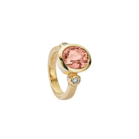 BELLE Gold Pink Tourmaline & Diamond Ring