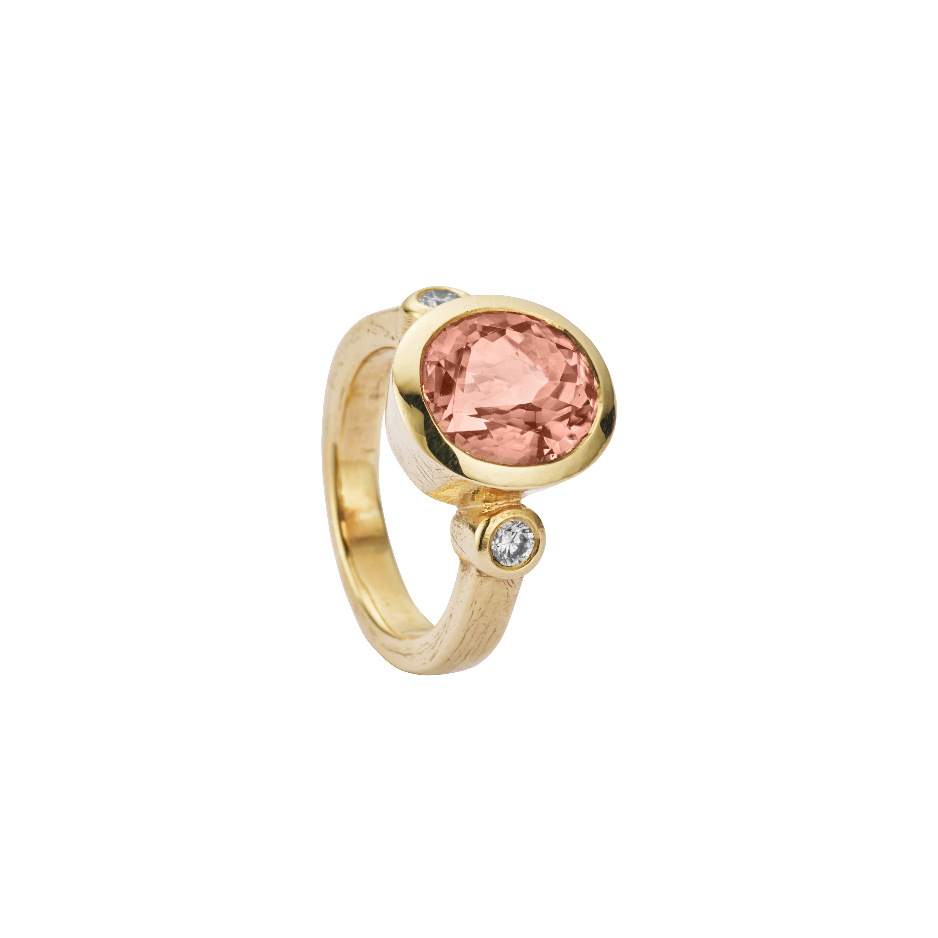 BELLE Gold Pink Tourmaline & Diamond Ring