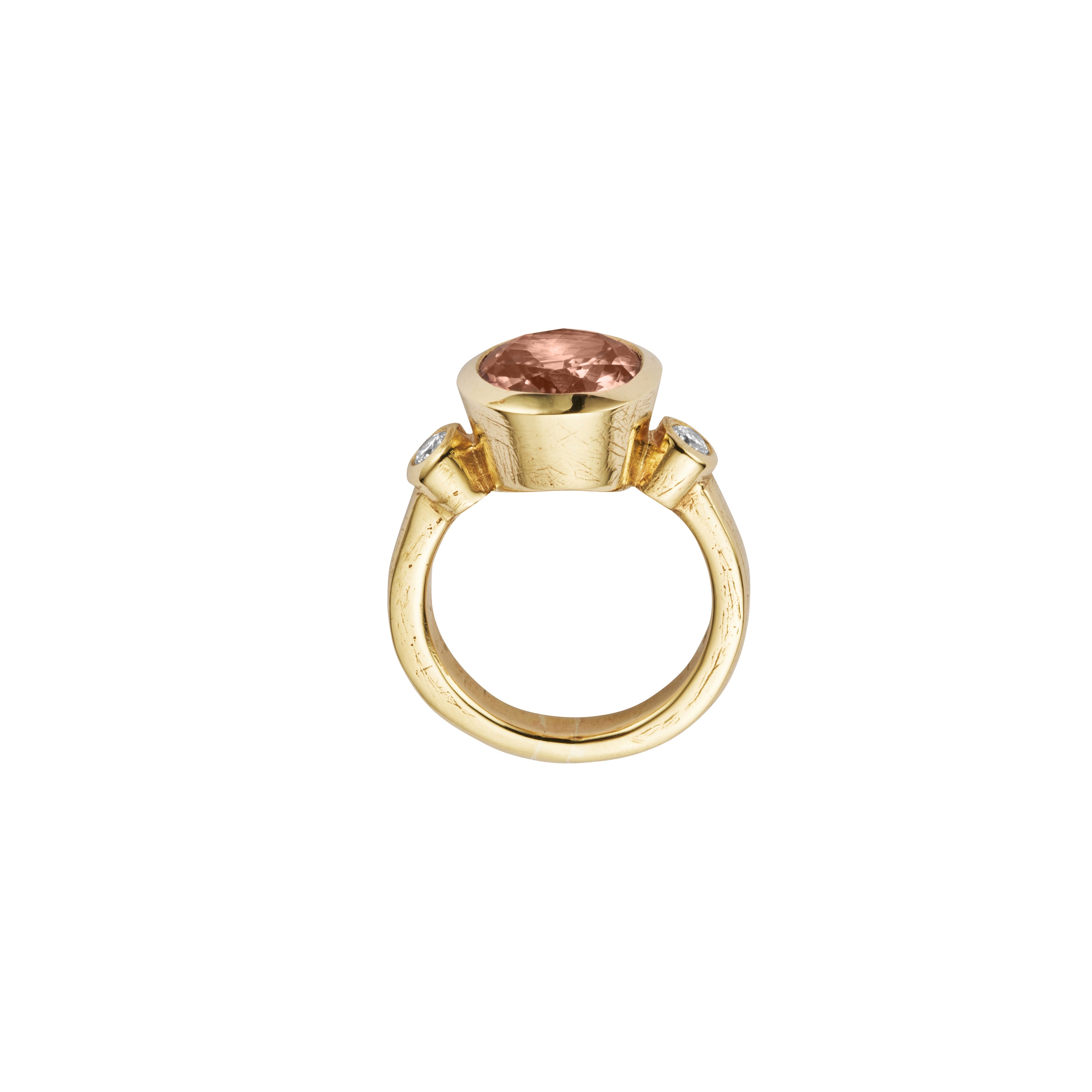BELLE Gold Pink Tourmaline & Diamond Ring
