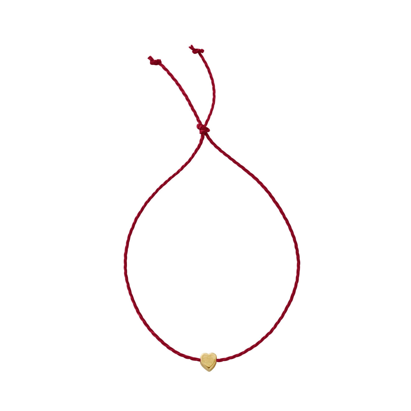 Gold Tiny Heart Cord Bracelet