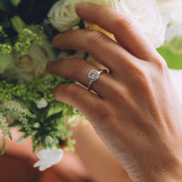 'The Eternity' 18ct White Gold Round 1ct Lab Grown Diamond Bezel Engagement Ring
