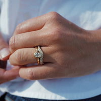 'The Story' 18ct Gold Oval 1ct Natural Diamond Bezel Engagement Ring