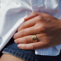 9ct Gold Love Honour Cherish Wedding Band