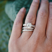 Ladies' 18ct White Gold Midi Posey Ring