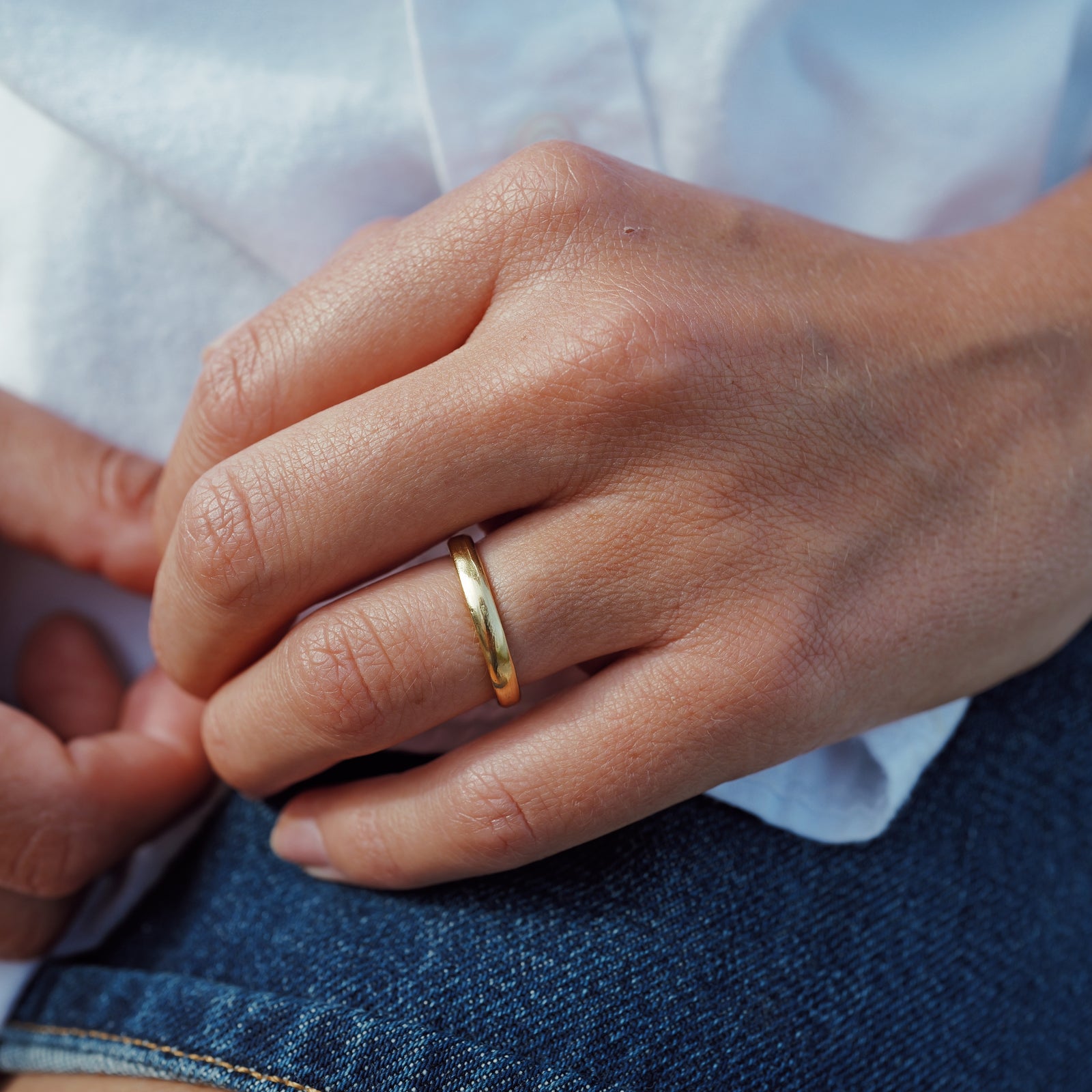 18ct Gold Love Honour Cherish Wedding Band