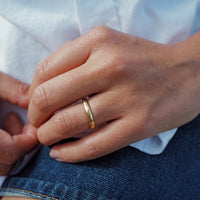 18ct Gold Love Honour Cherish Wedding Band