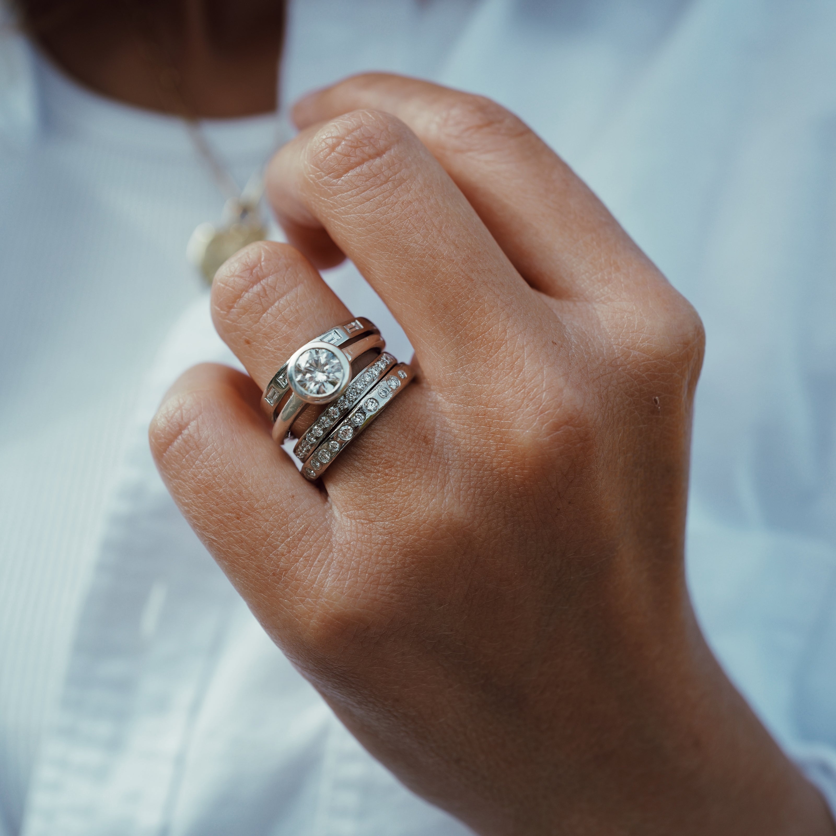 Ladies' Silver Mini Posey Ring