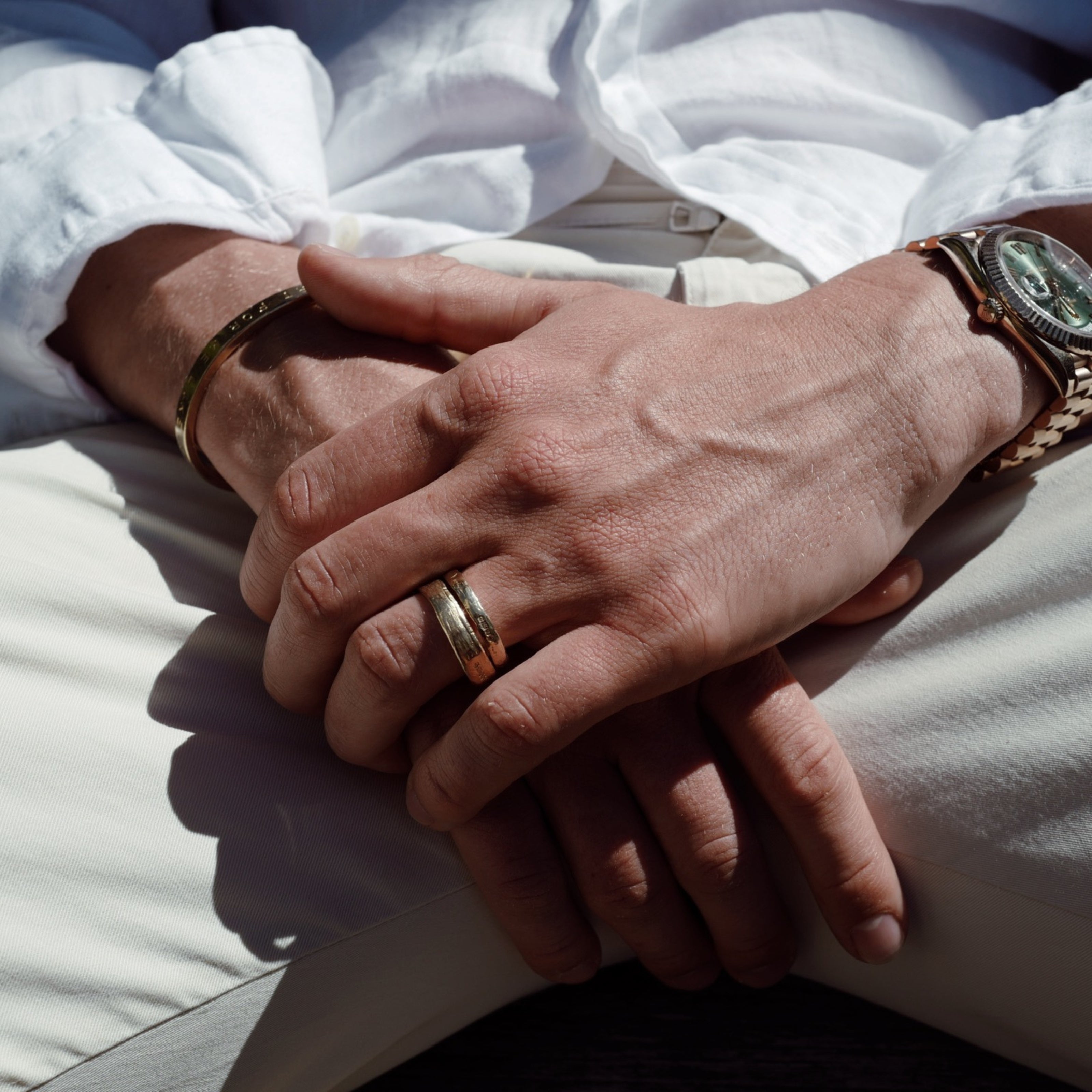 Men's 9ct Gold Midi Posey Ring