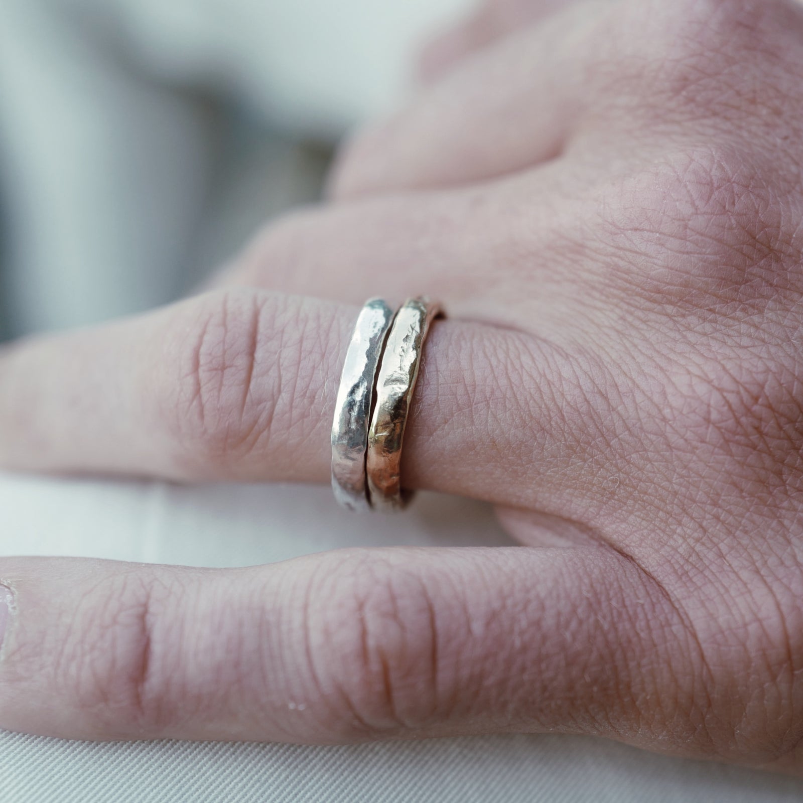 Men's 9ct Gold Mini Posey Ring