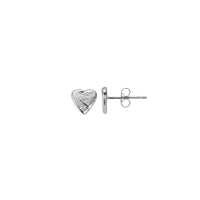 Silver Baby Heart Stud Earrings