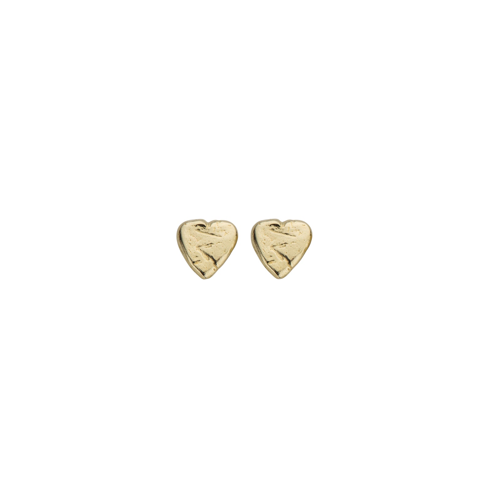 Gold Baby Heart Stud Earrings