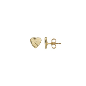 Gold Baby Heart Stud Earrings