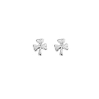 Silver Baby Shamrock Stud Earrings