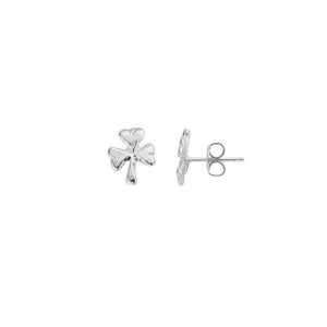 Silver Baby Shamrock Stud Earrings