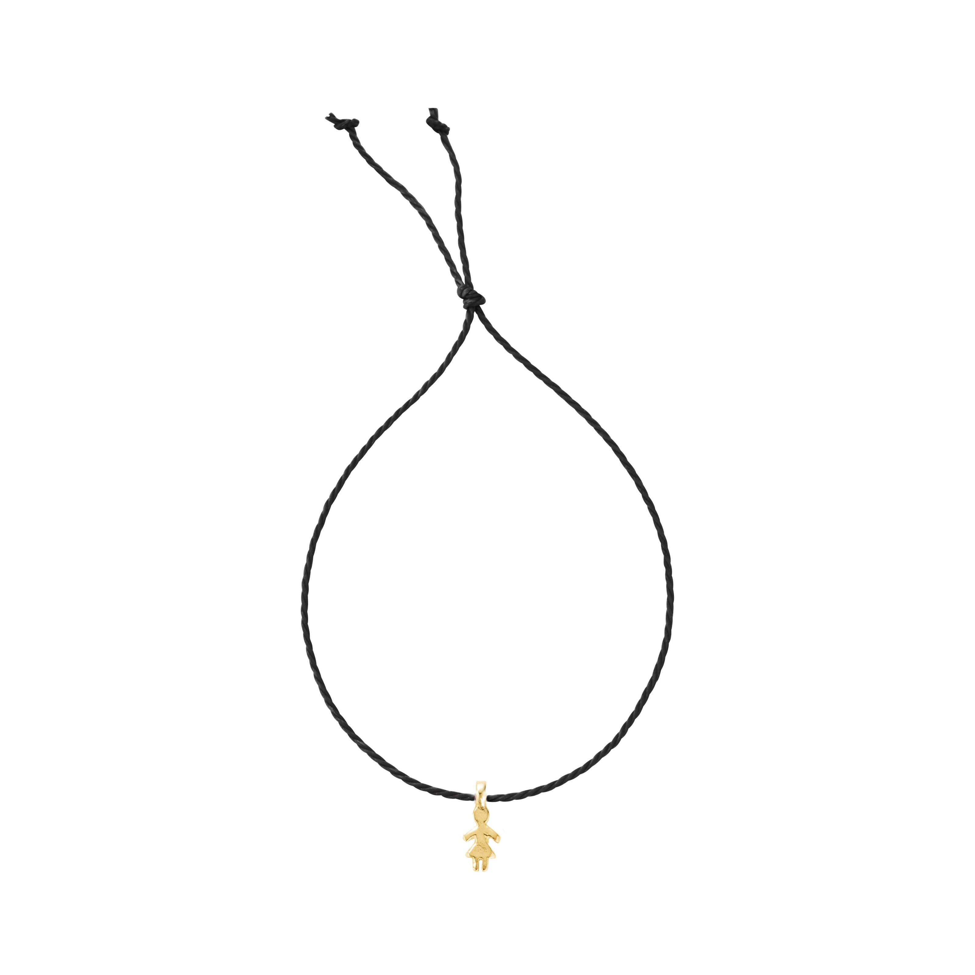 Gold Little Girl Cord Bracelet