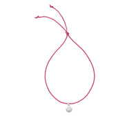 Silver Smiley Face Cord Bracelet