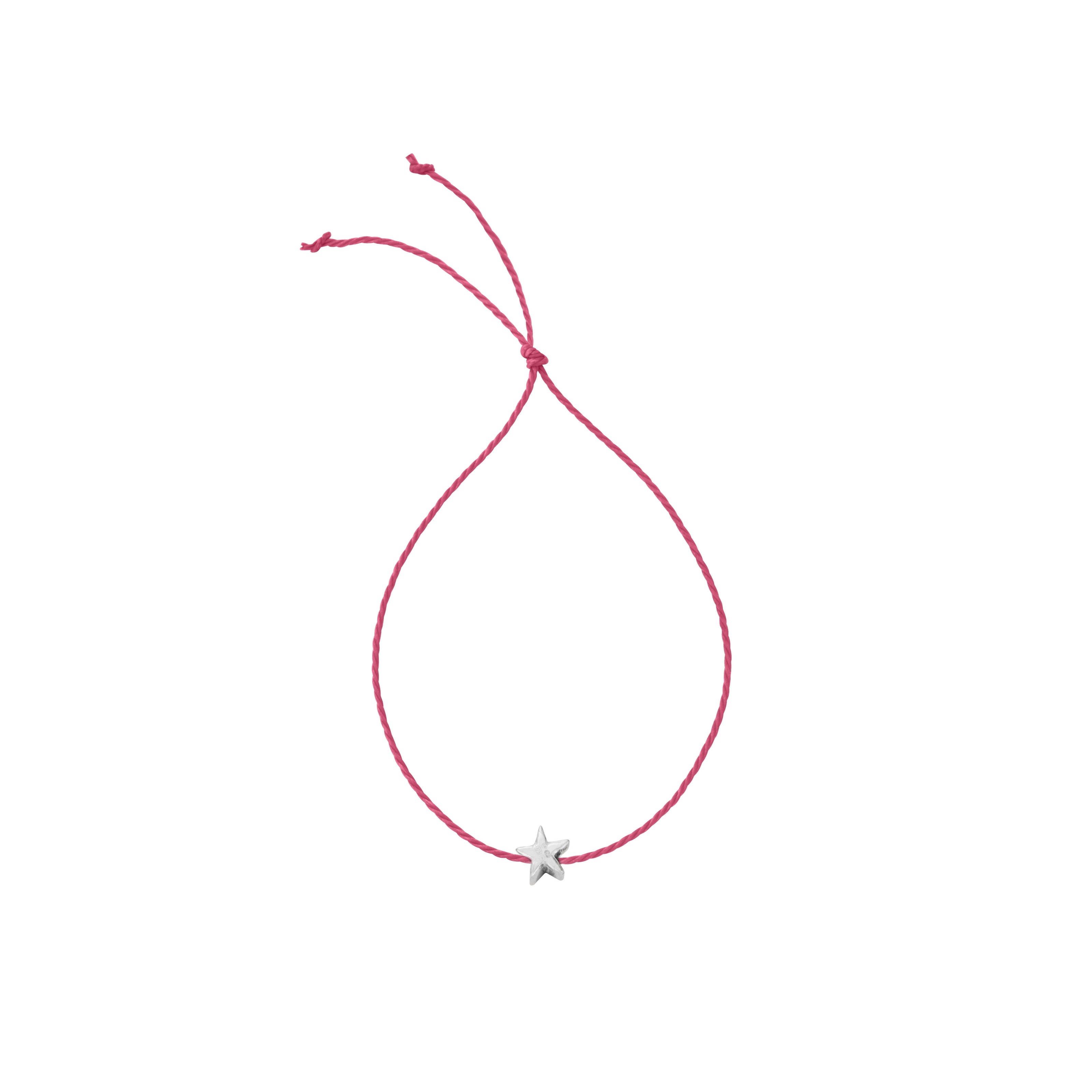 Silver Tiny Star Cord Bracelet