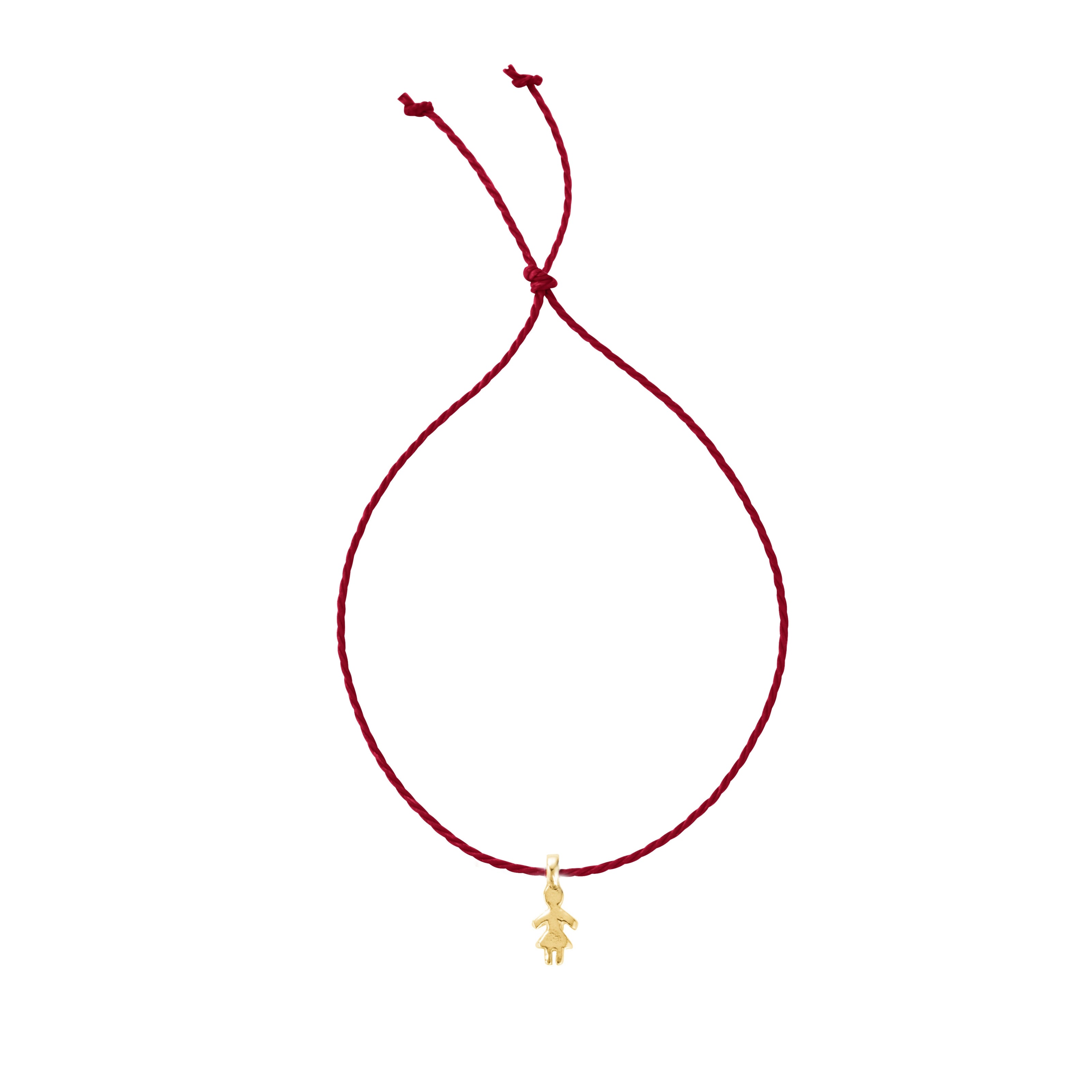 Gold Little Girl Cord Bracelet
