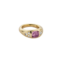 CALLAIA Gold Pink Sapphire & Diamond Ring