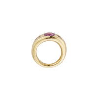CALLAIA Gold Pink Sapphire & Diamond Ring