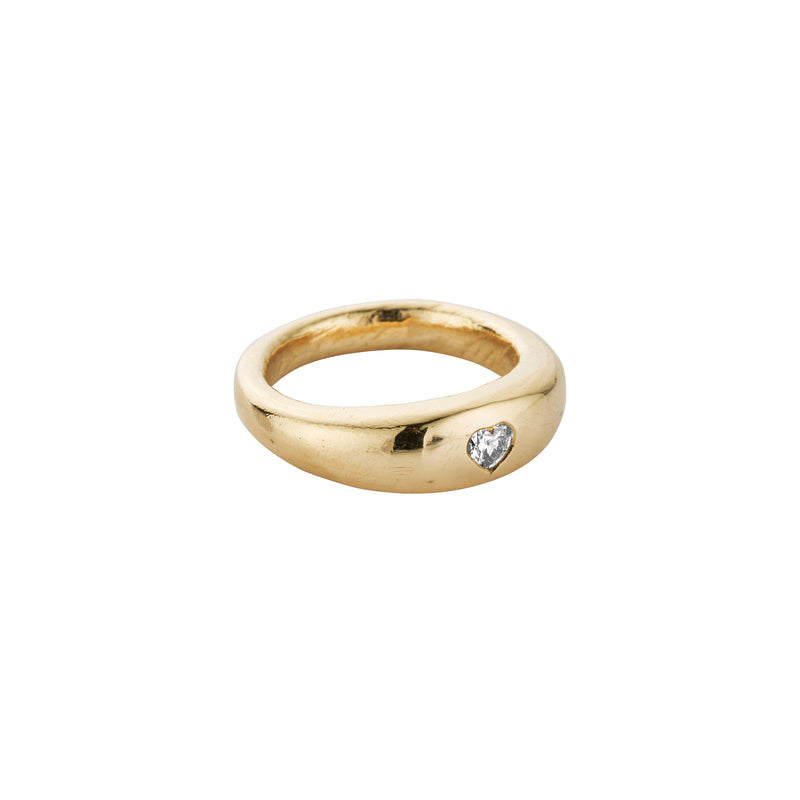 CARINA Gold Heart Diamond Ring