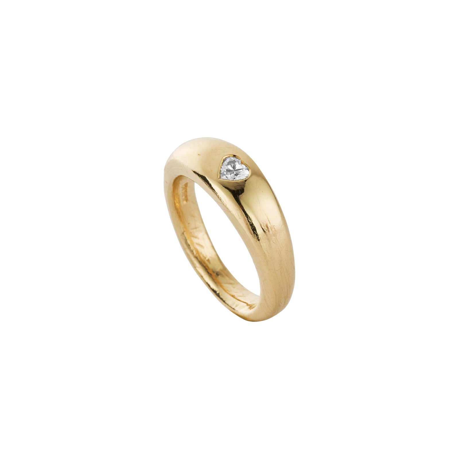 CARINA Gold Heart Diamond Ring
