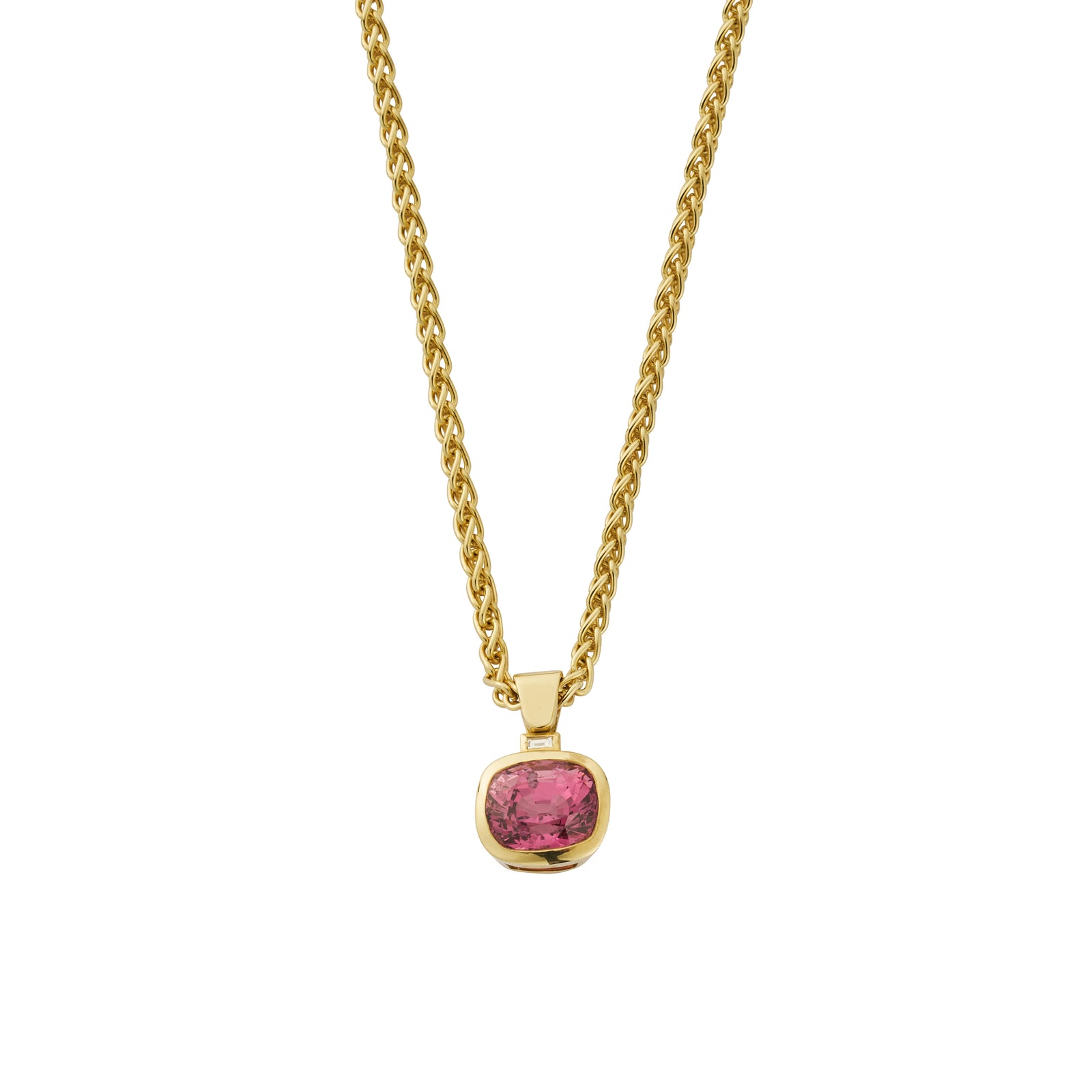 CAMELLIA Gold Spinel & Diamond Necklace