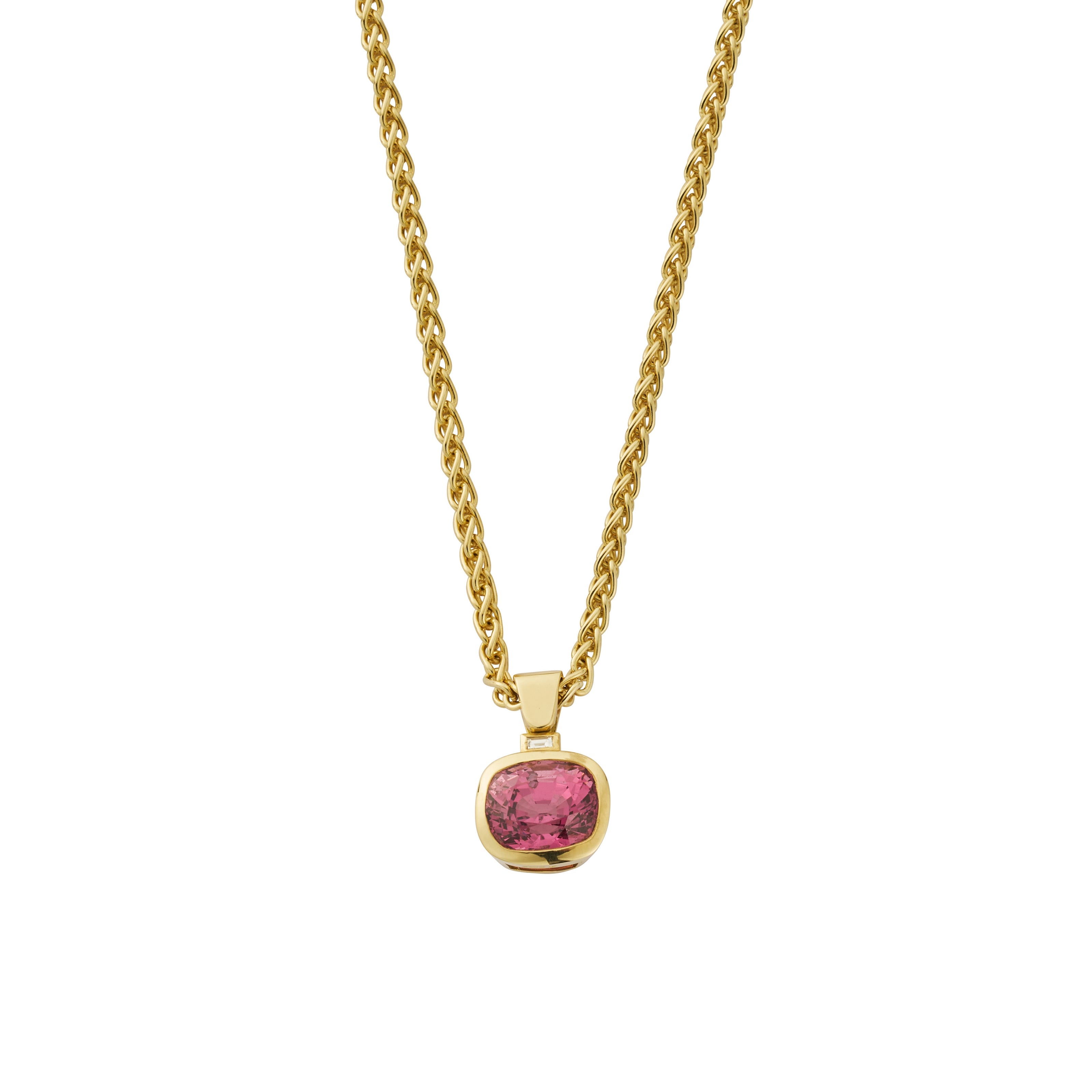 CAMELLIA Gold Spinel & Diamond Necklace