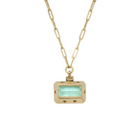 CELINA Gold Aquamarine & Diamond Trace Chain Necklace