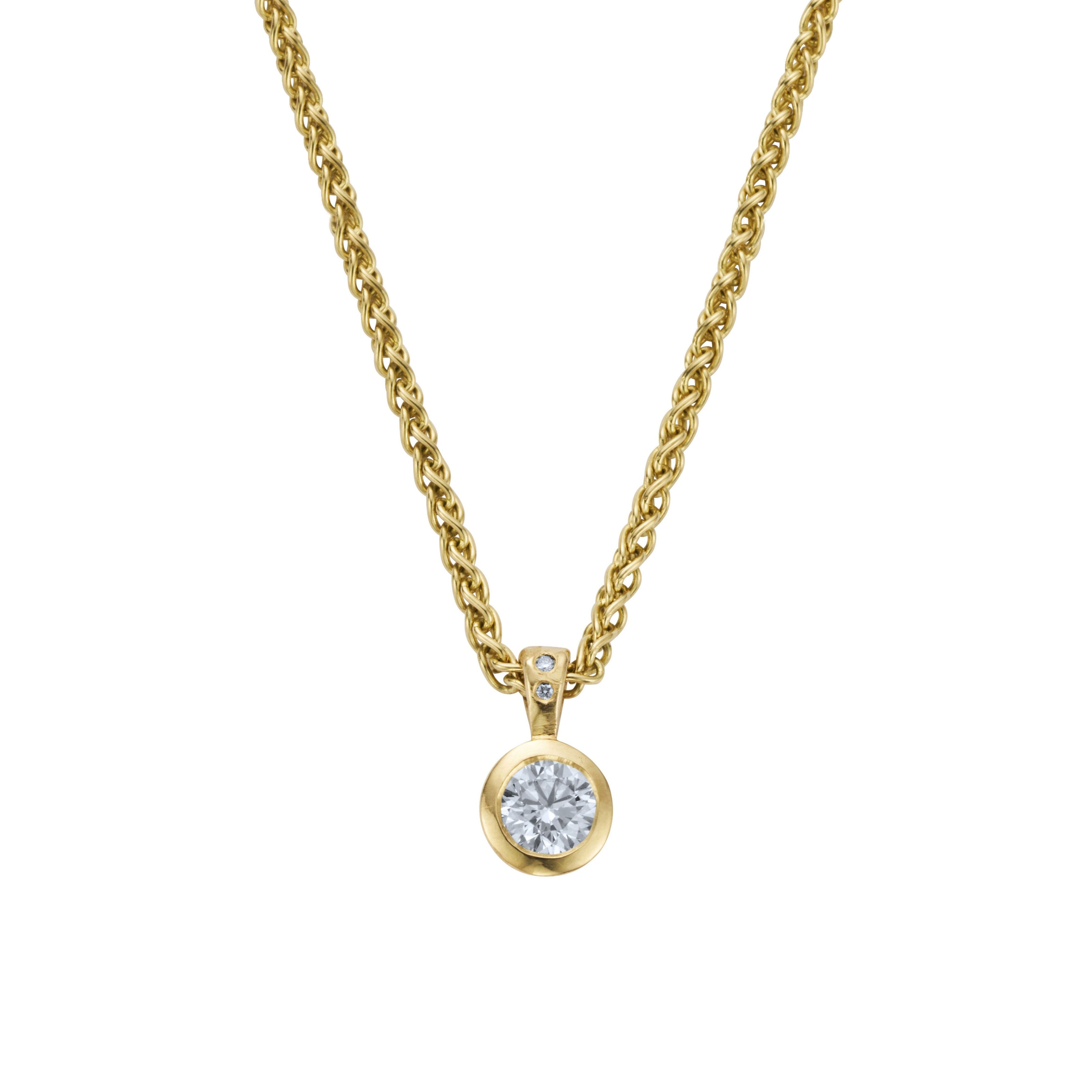 CIANA Gold Lab Grown Diamond Pendant Necklace