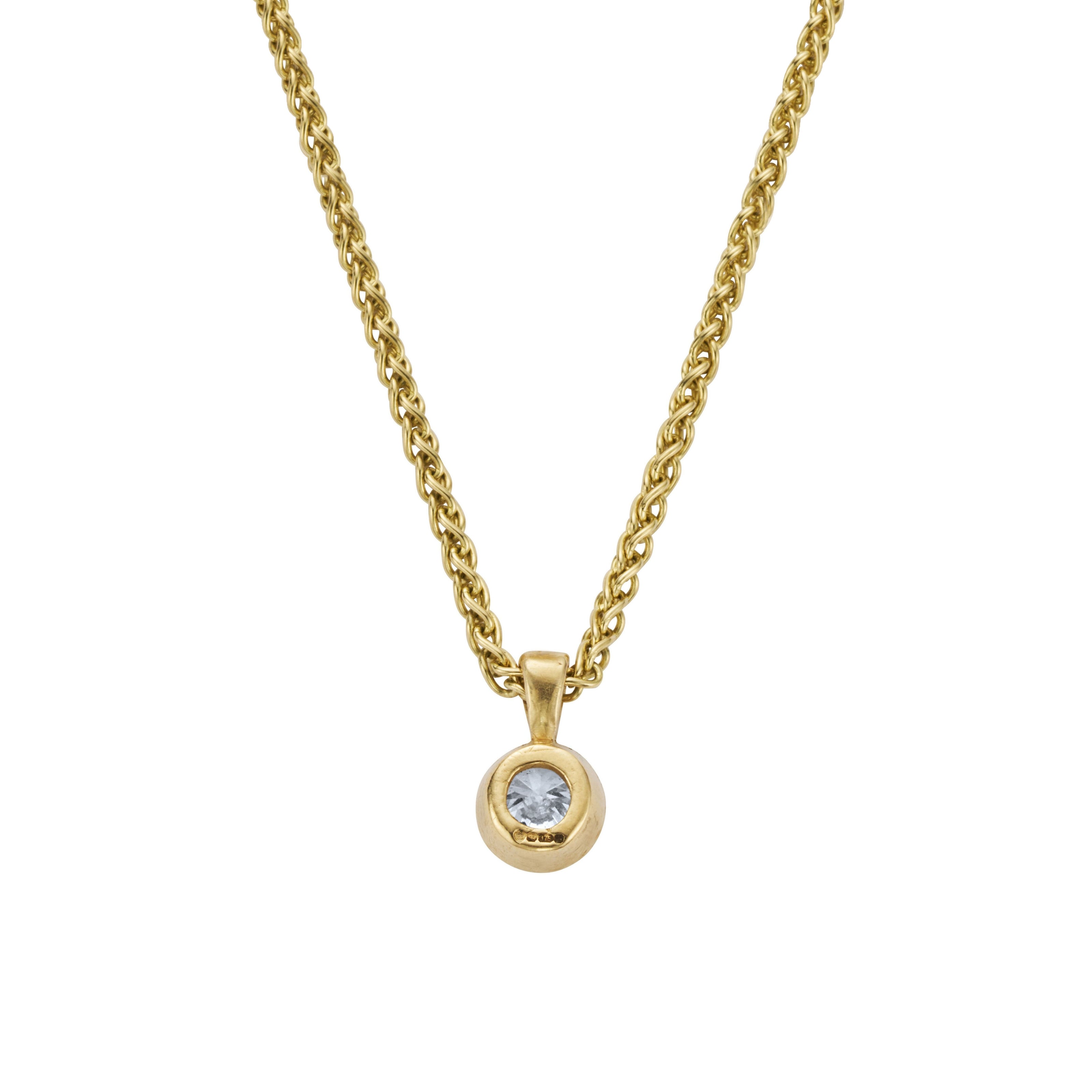 CIANA Gold Lab Grown Diamond Pendant Necklace