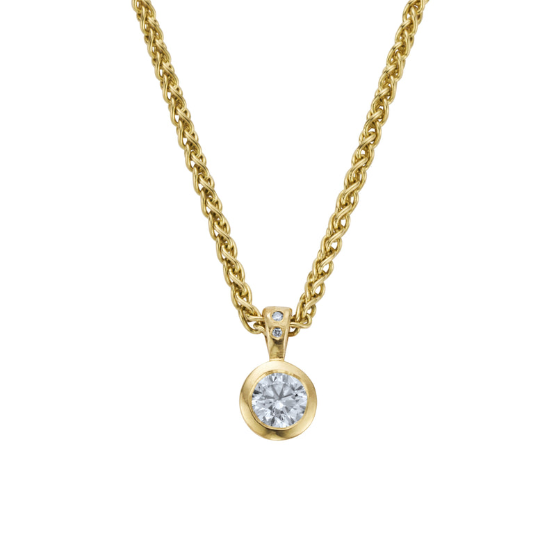CIANA Gold Lab Grown Diamond Pendant Necklace