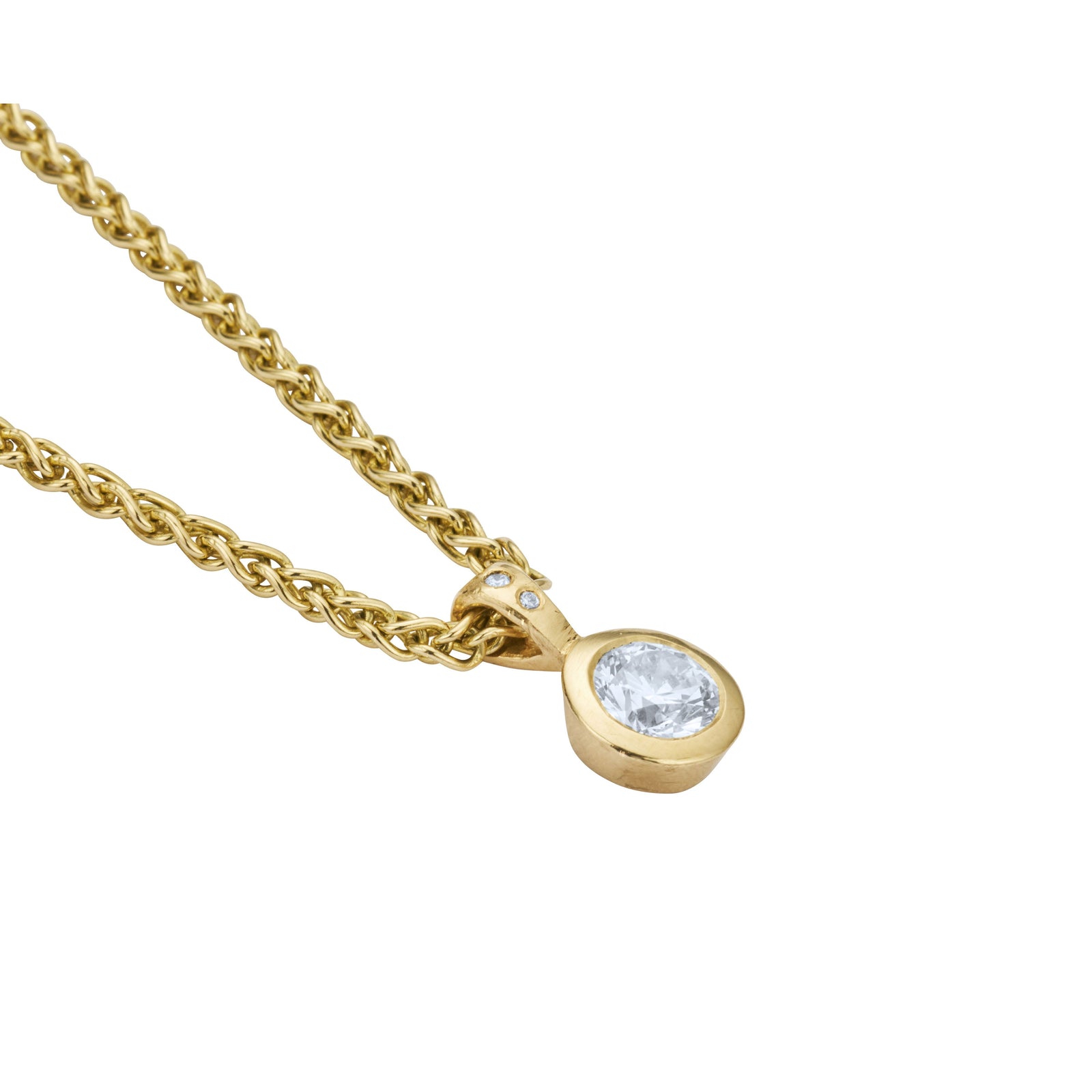 CIANA Gold Lab Grown Diamond Pendant Necklace