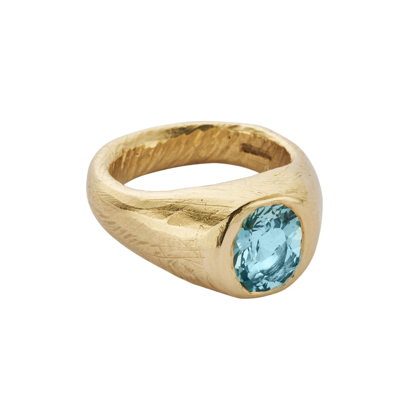 CIEL Gold Zimbaqua Aquamarine Ring