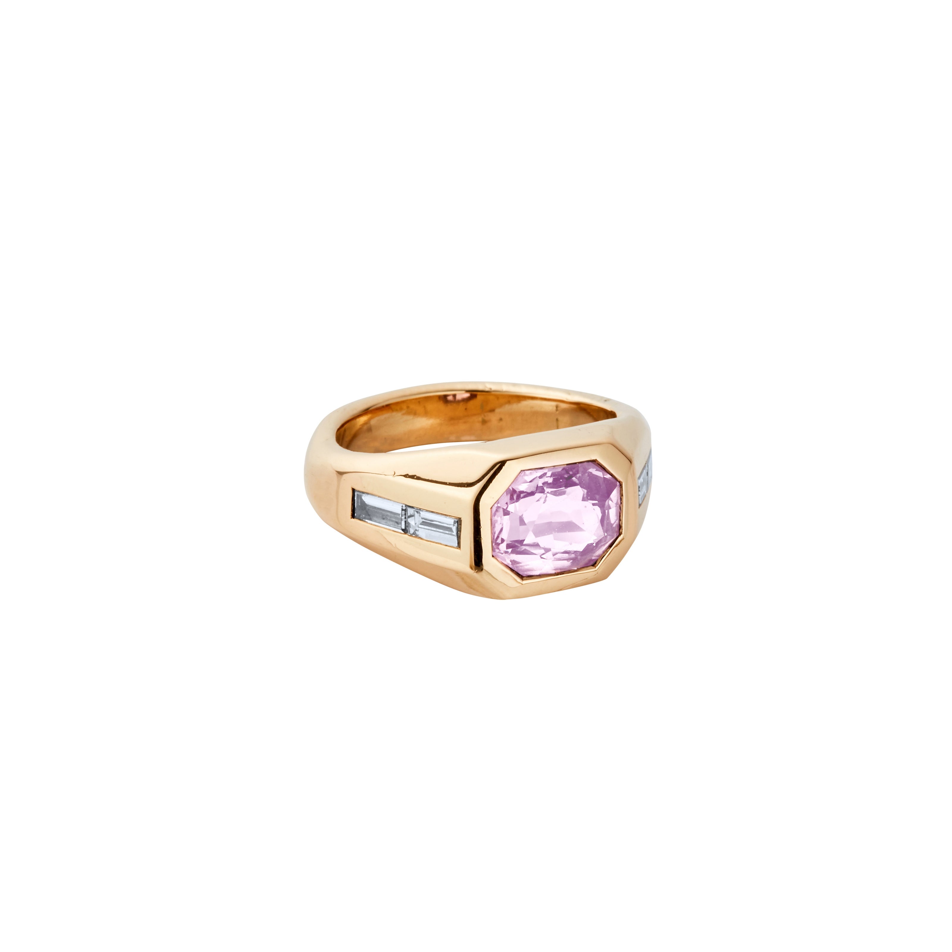 CIELO ROSA Gold Pink Sapphire & Diamond Ring