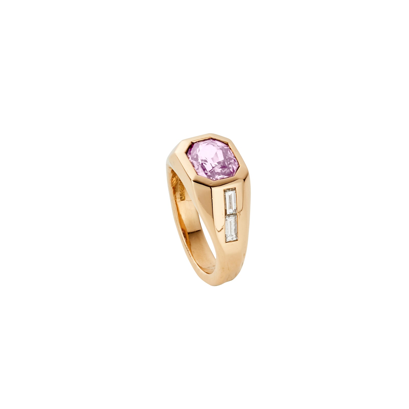 CIELO ROSA Gold Pink Sapphire & Diamond Ring