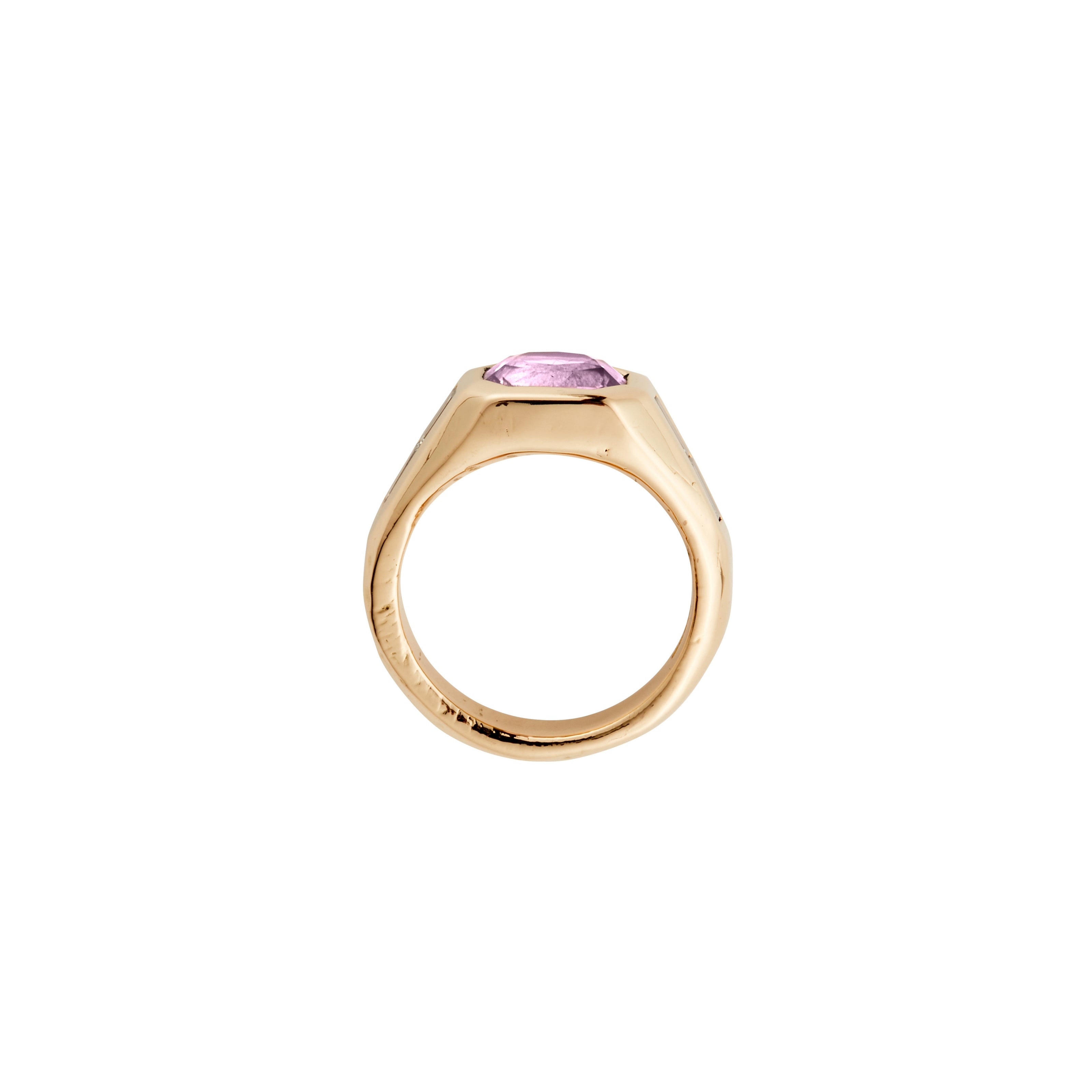 CIELO ROSA Gold Pink Sapphire & Diamond Ring