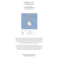 No.3 Gold Rock Crystal Pendant Handmade Chain Necklace