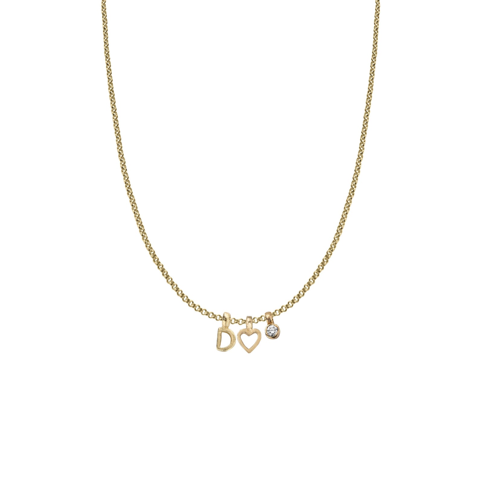 Gold Build Your Own Loose Charm Necklace