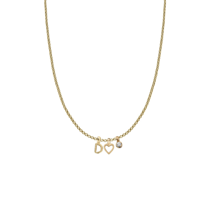 Gold Build Your Own Loose Charm Necklace